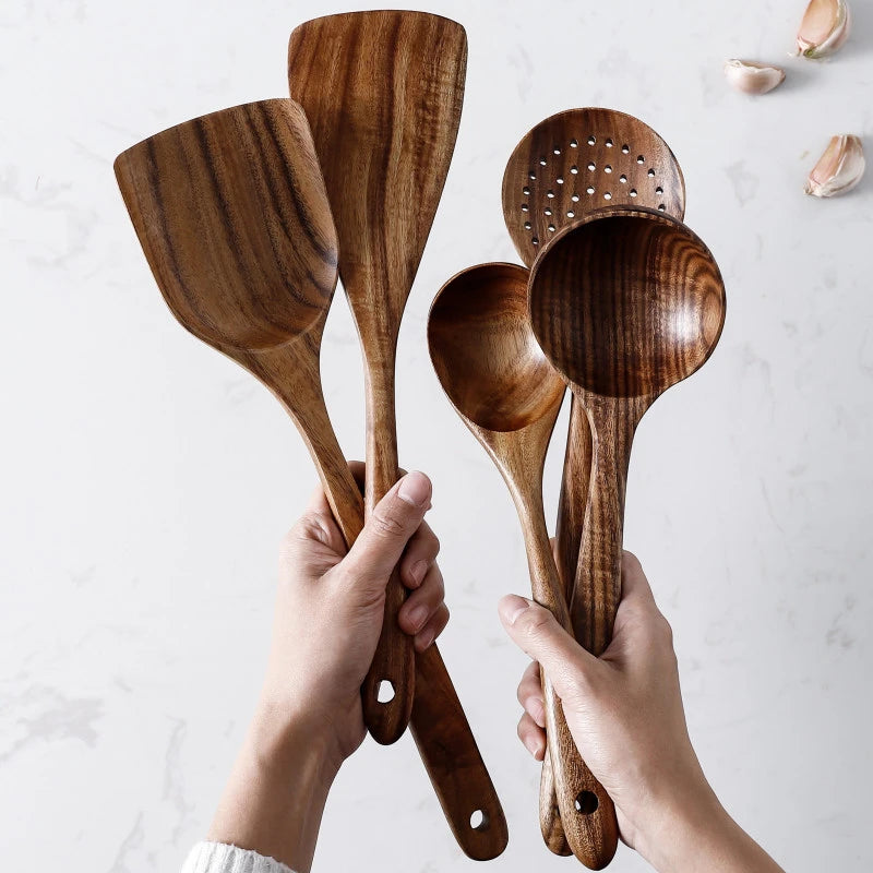 7 pieces/set teak tableware