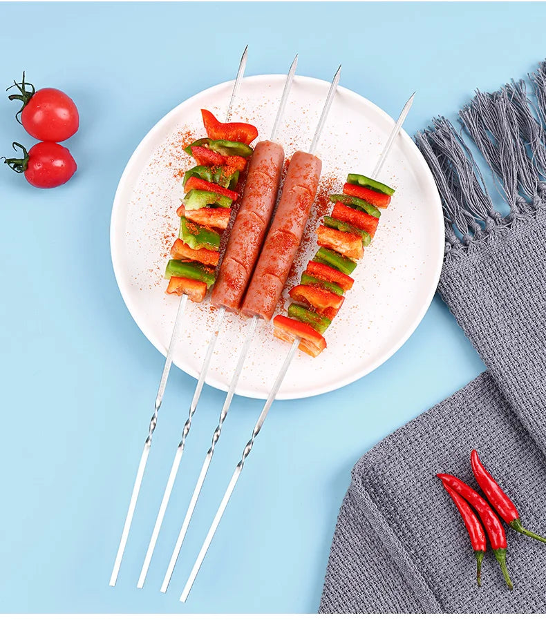 50Pcs Stainless Steel Barbecue Skewer