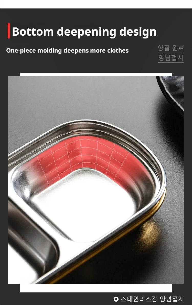 Stainless Steel Divided Dip Bowls