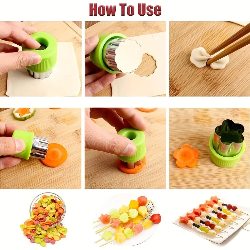 9PCS/Stainless steel Cookie and Vegetable Cutting Set