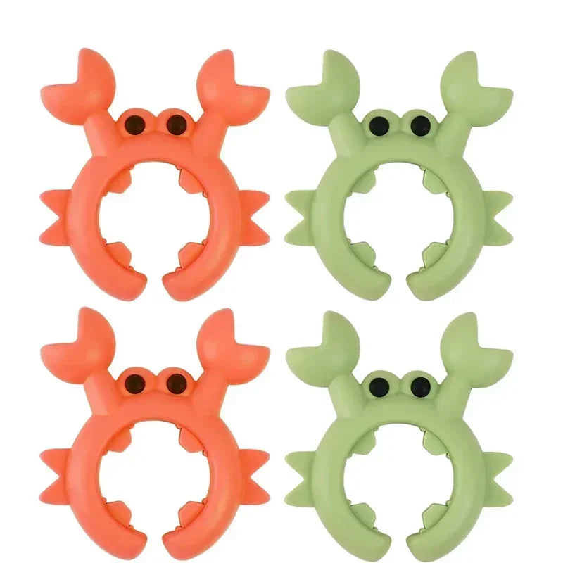 4/1PCS Silicone Spatula Rack Small Crab Anti Scalding Overflow Pot Clip Spoon Holder Clip Universal Shovel Rack Kitchen Gadget