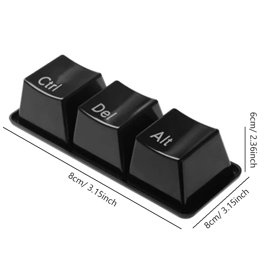 3Pcs Set Creative Keyboard Tea Cup Office Coffee Cups Black Color Ctrl Del Alt Keys Mugs Promotion Gifts Trade Shows Wedding