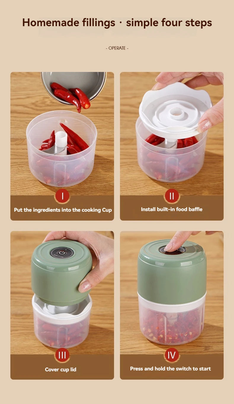 Electric Mini Garlic Chopper