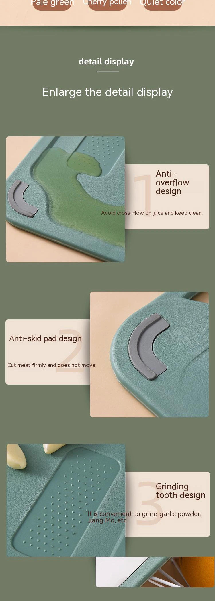 1pc Cutting Board Two with Sides