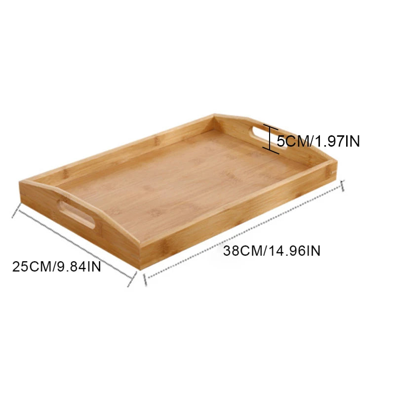 Wide Bamboo Organizer Tray