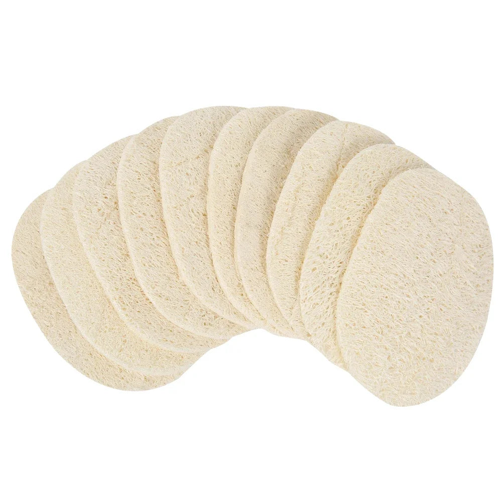 5Pcs Natural Luffa Dish Washing Cloth Sponge Loofah Scrub Pad Dish Pot Easy To Clean Scrubber Sponge Kitchen Clean Brushes Pad