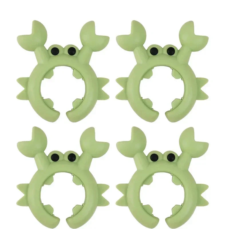 4/1PCS Silicone Spatula Rack Small Crab Anti Scalding Overflow Pot Clip Spoon Holder Clip Universal Shovel Rack Kitchen Gadget