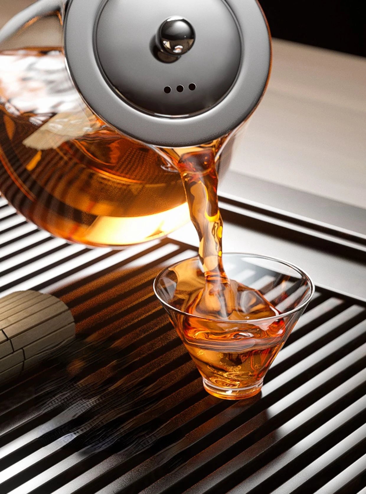 Heat Resistant Glass Teapot with Stainless Steel Tea Strainer Infuser Flower Kettle Kung Fu Teaware Set Puer Oolong Pot