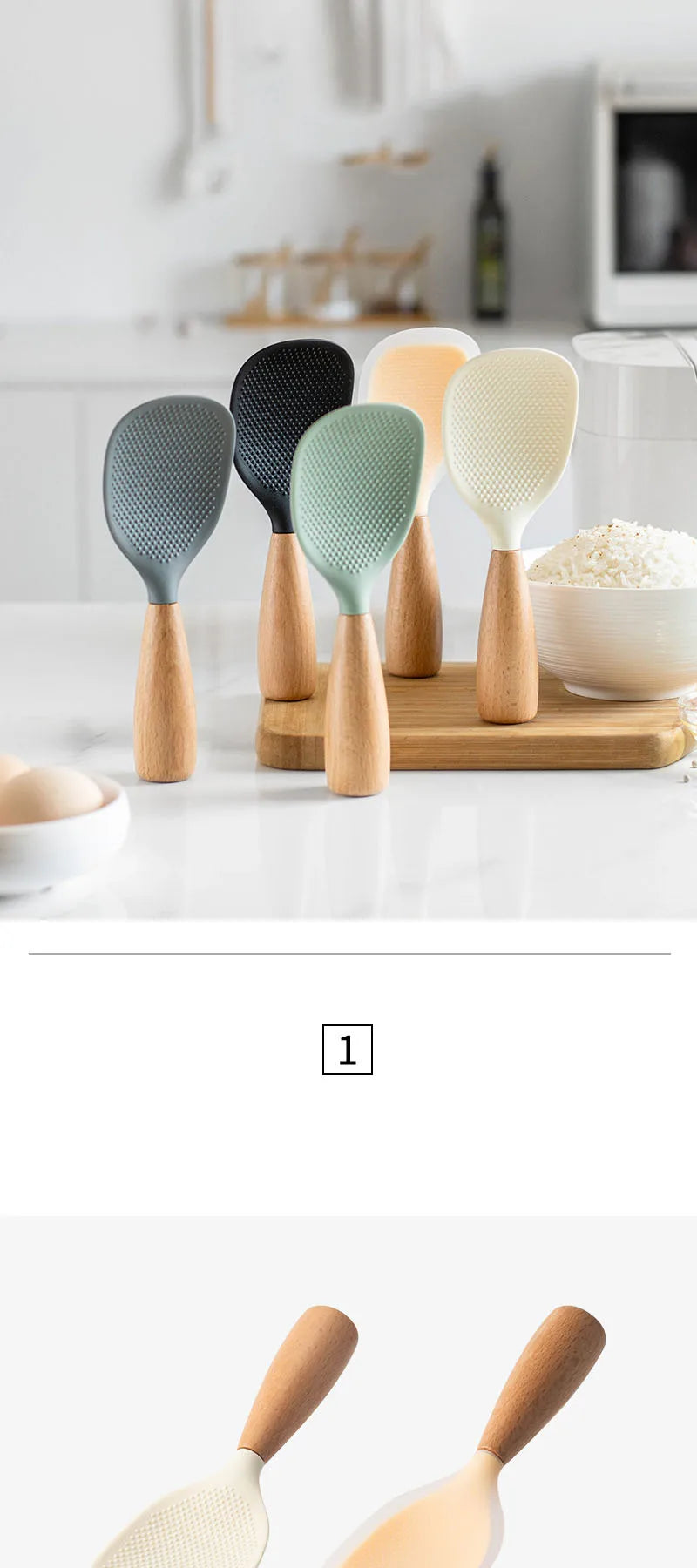 1Pcs Silicone Spoon