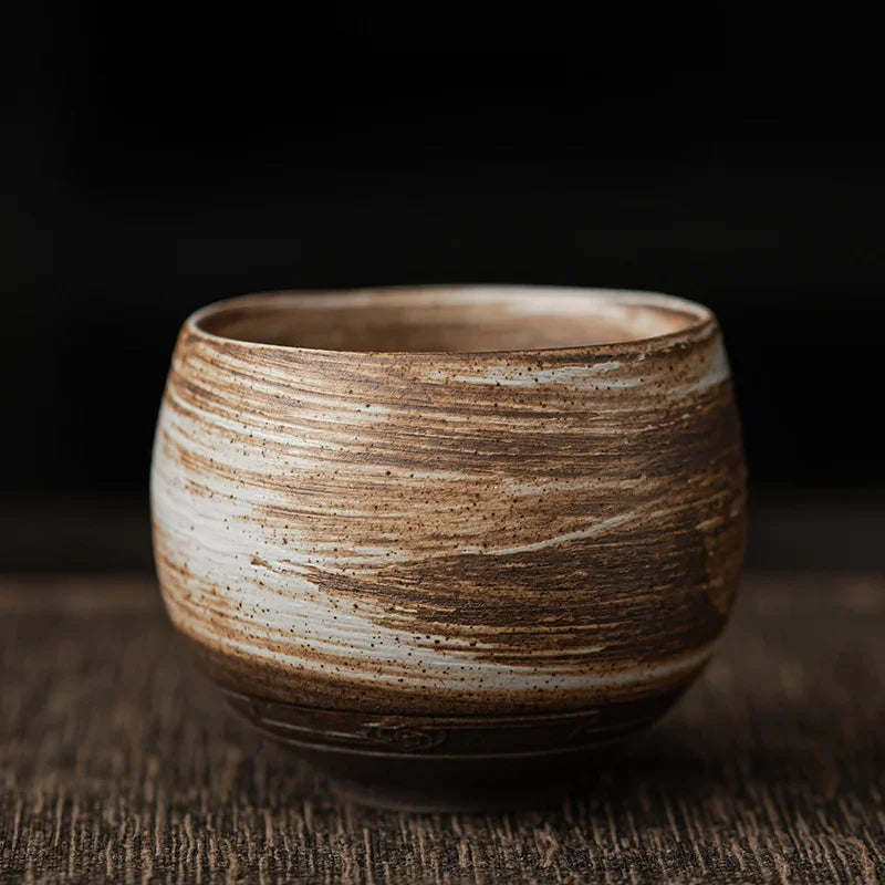Japanese Handmade Rough Pottery Tea Cup