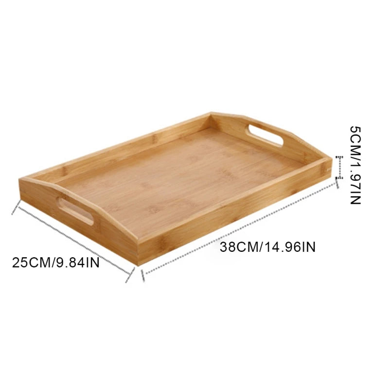 Wide Bamboo Organizer Tray
