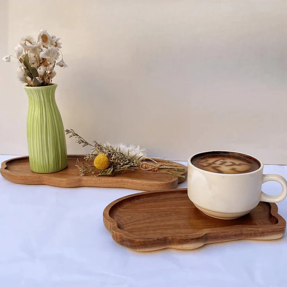Japanese Style Wooden Tea Coffee Tray
