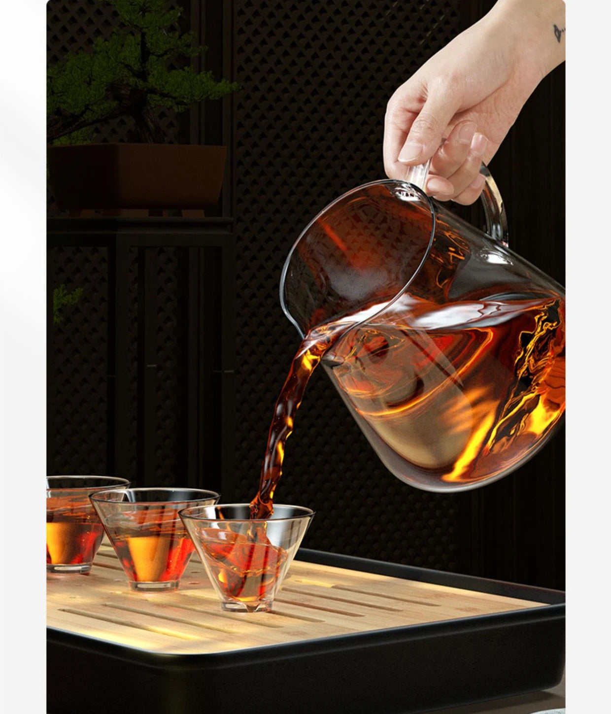 Heat Resistant Glass Teapot with Stainless Steel Tea Strainer Infuser Flower Kettle Kung Fu Teaware Set Puer Oolong Pot