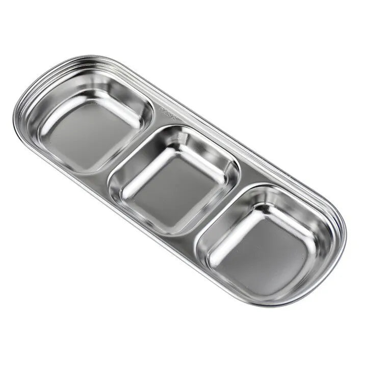 Stainless Steel Divided Dip Bowls