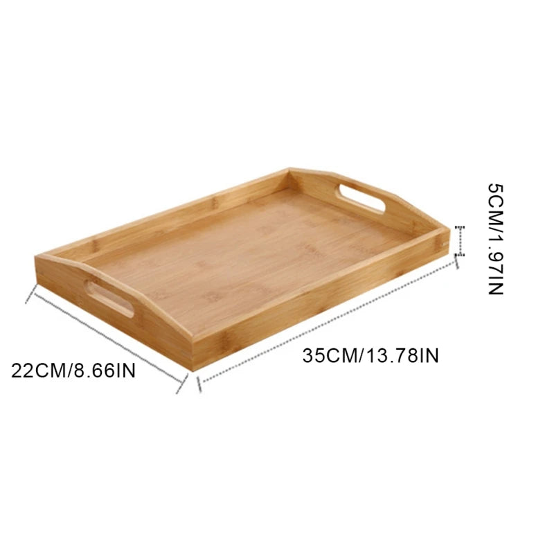 Wide Bamboo Organizer Tray