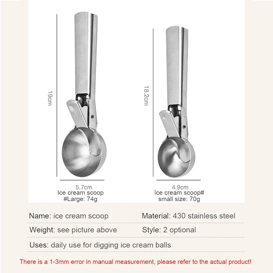 Stainless Steel Dual-purpose Ice Cream Scoop