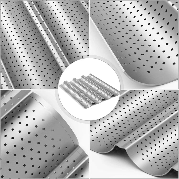 Nonstick Perforated French Bread Baking Pan