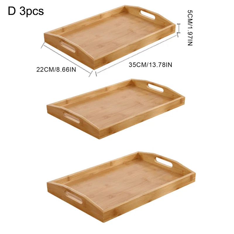 Wide Bamboo Organizer Tray
