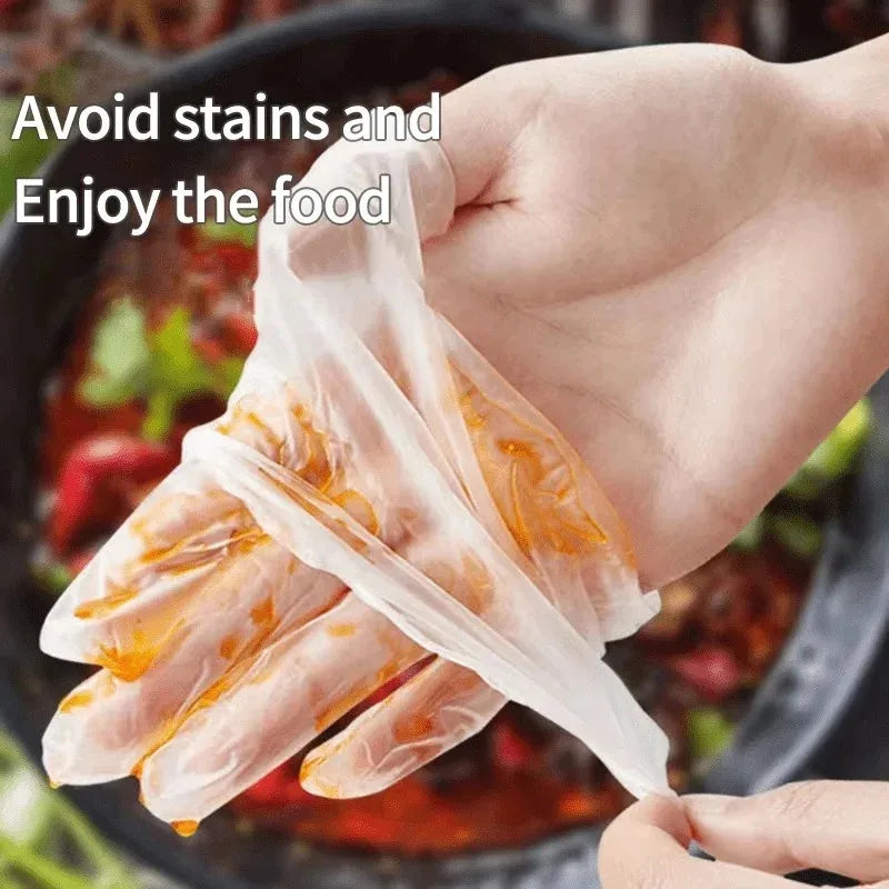100 Disposable TPE Gloves, Powder Free and Latex Free