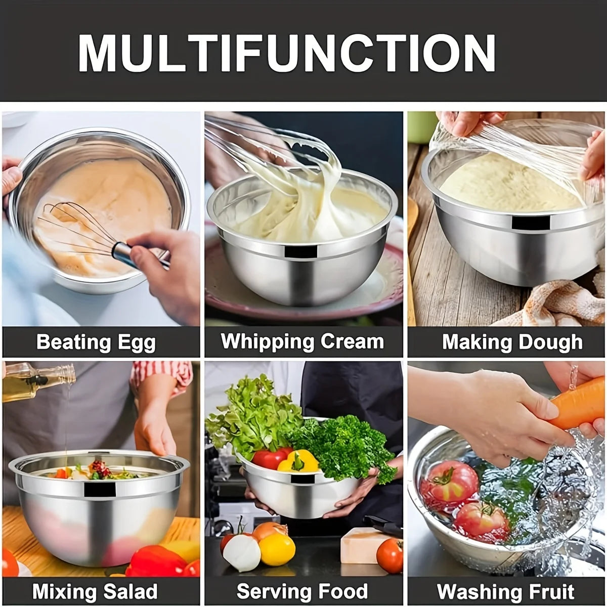 8pcs Mixing Bowls with Airtight Lids