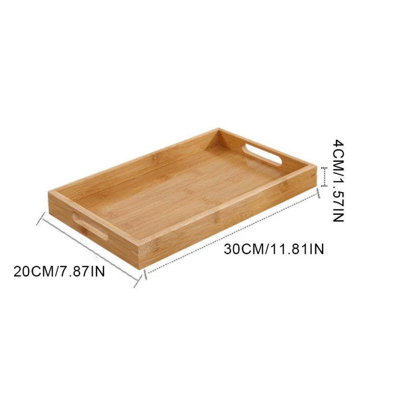 Wide Bamboo Organizer Tray