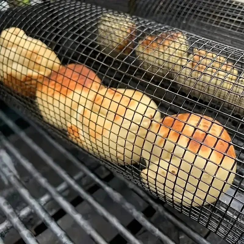 1pc Stainless Steel BBQ Cage Grill