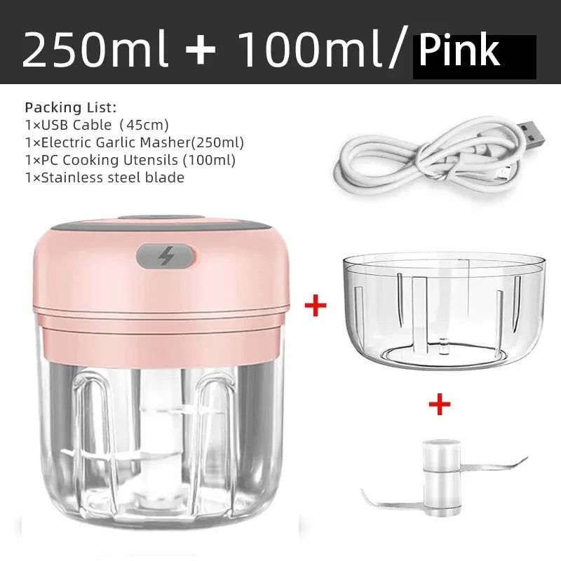 Mini Wireless Electric Garlic Crusher