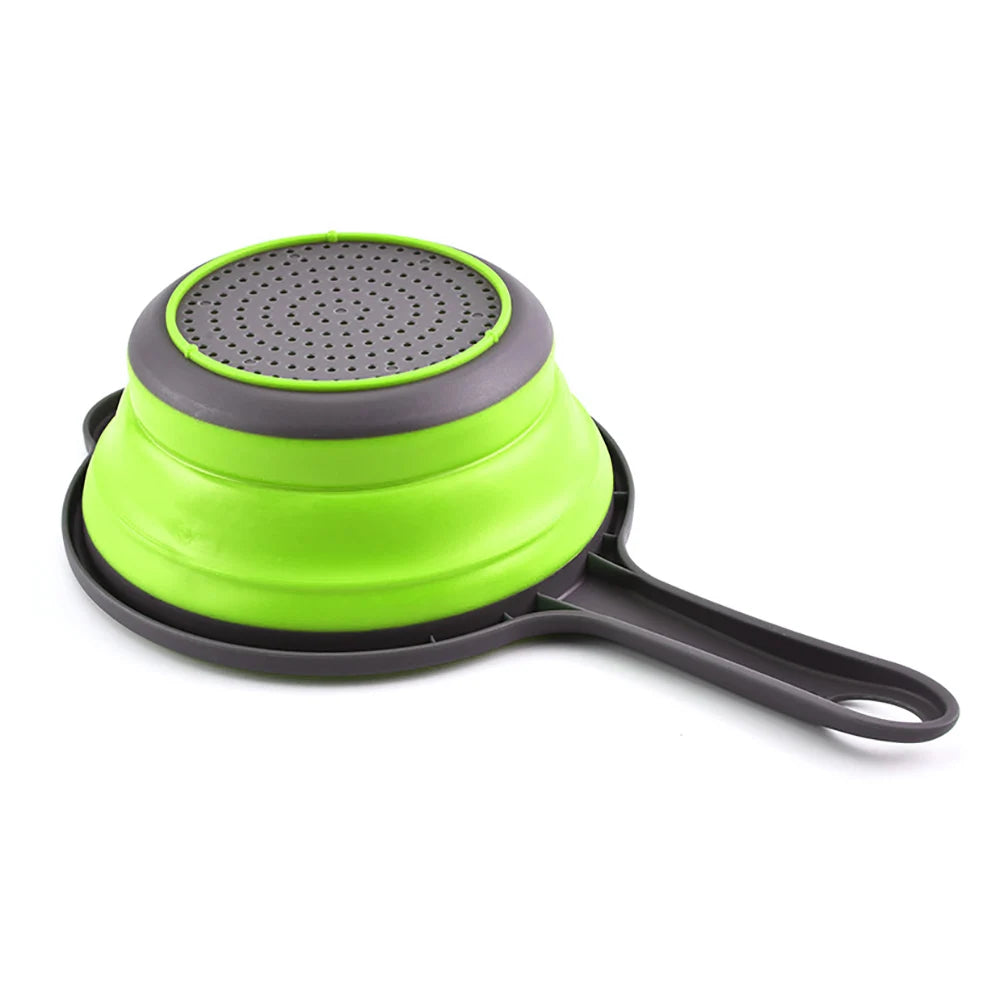 Silicone world Foldable Stretch Drain Basket Fruit Vegetable Washing Basket Strainer Colander Stacked Drainer Kitchen Tools