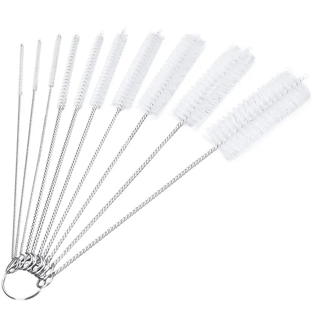 10Pcs/Set Multifunctional Portable Stainless Steel Bottle Brushes