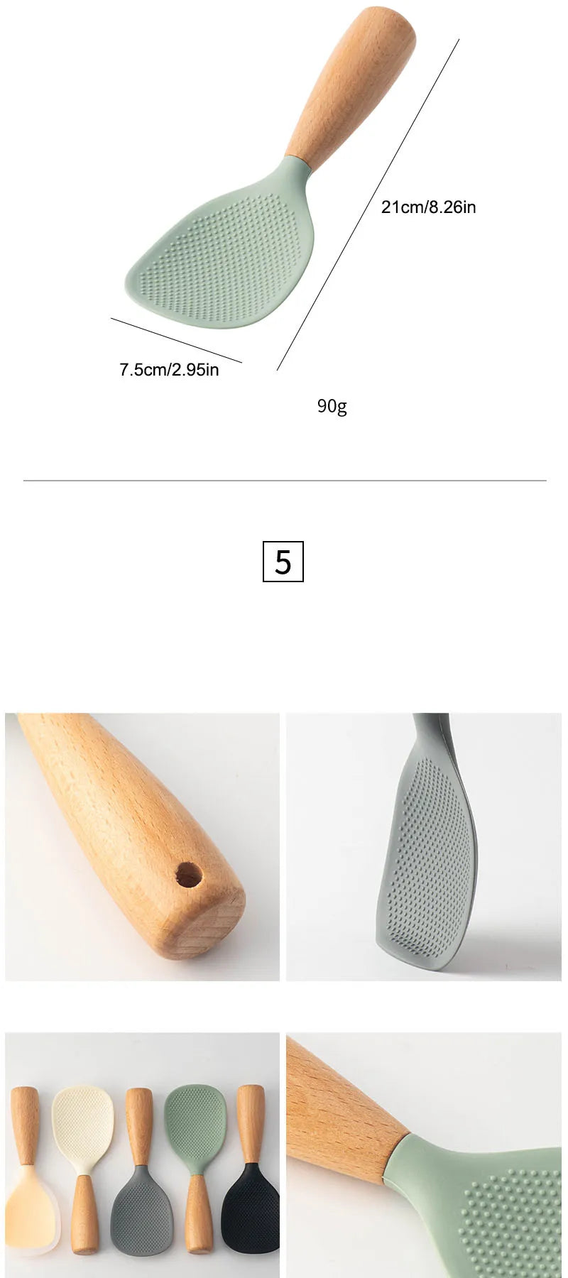 1Pcs Silicone Spoon