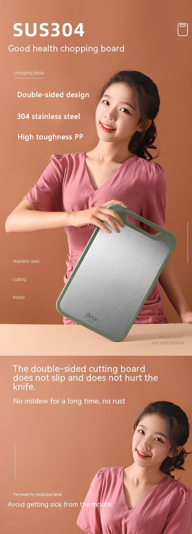 1pc Cutting Board Two with Sides