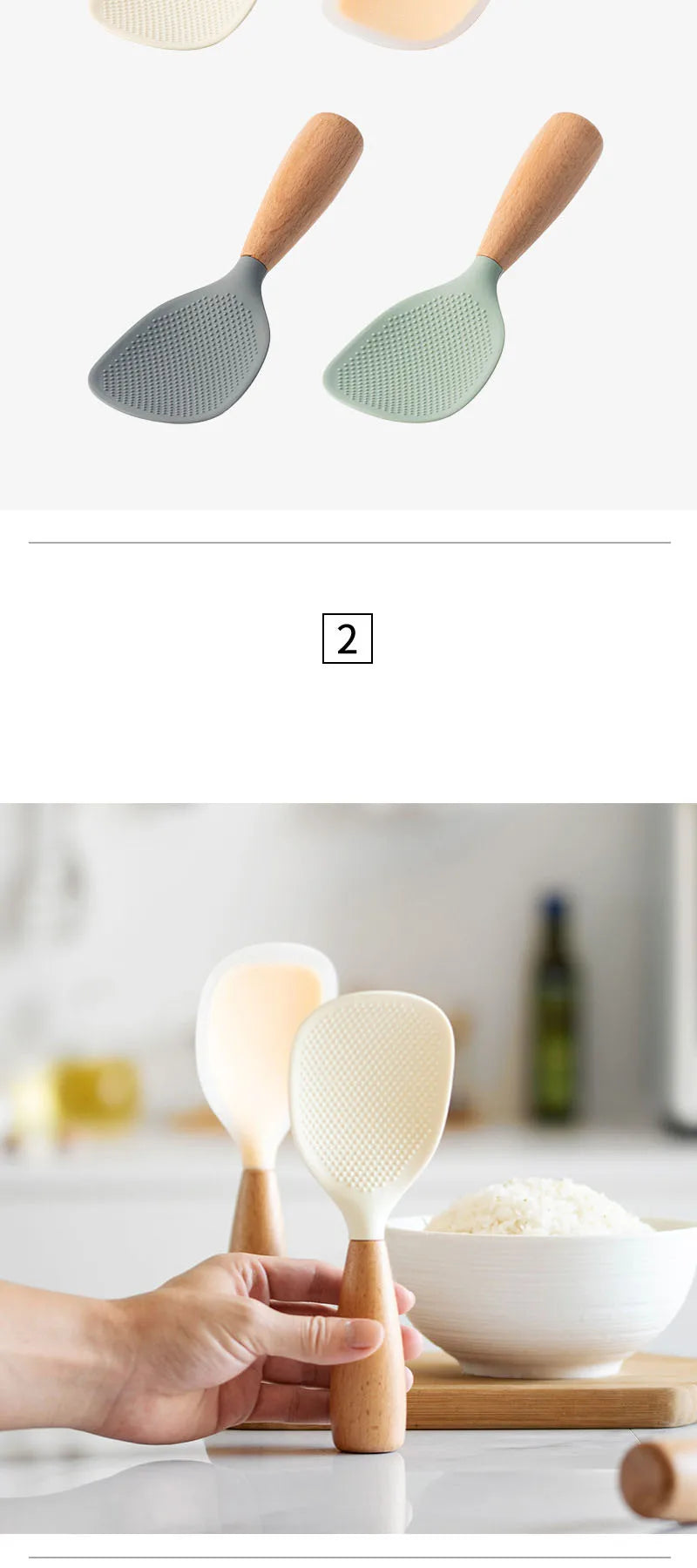 1Pcs Silicone Spoon