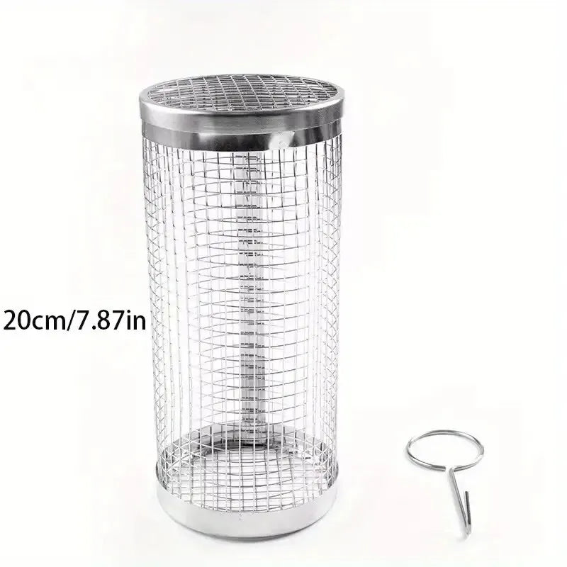 1pc Stainless Steel BBQ Cage Grill