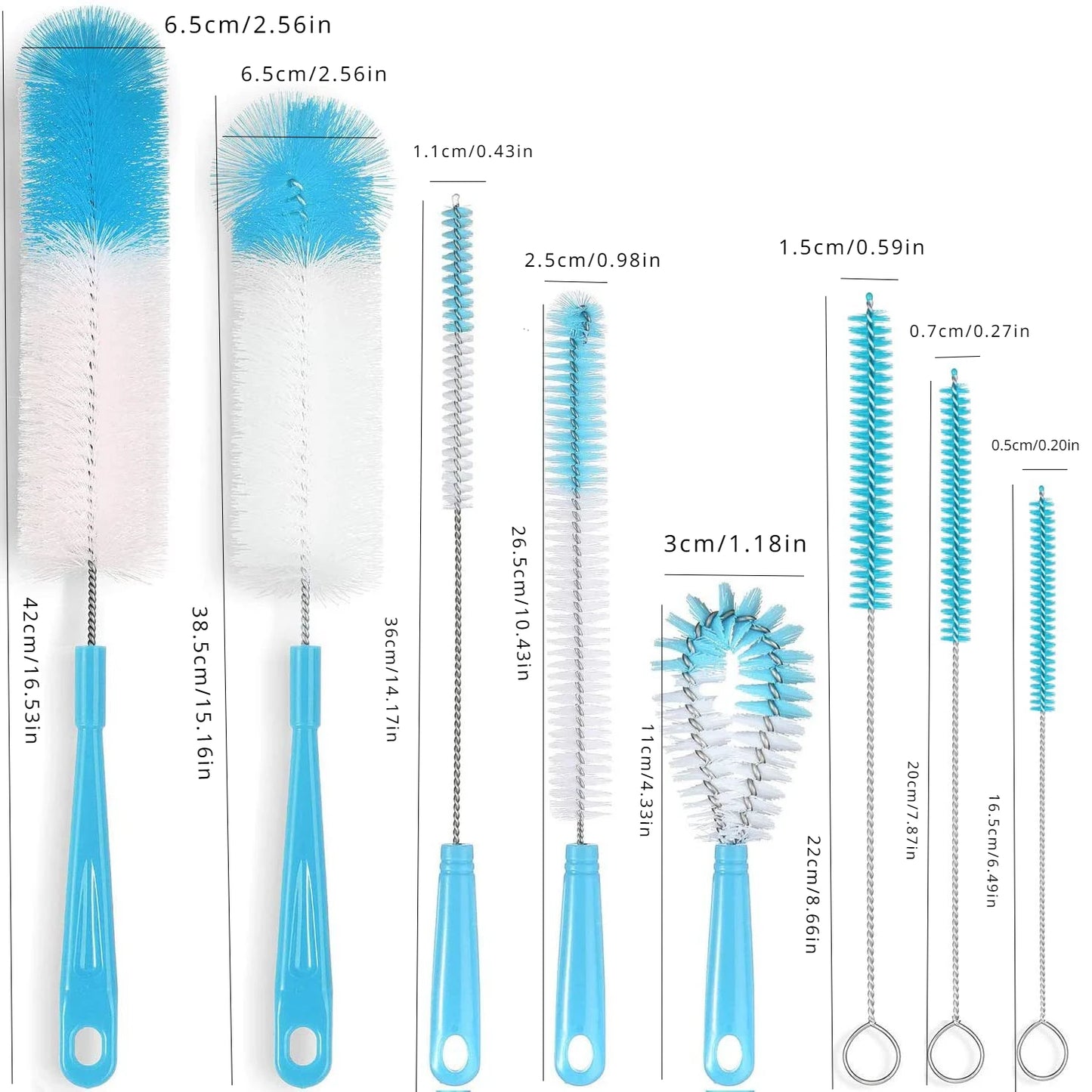 8pcs Straw Brush Set