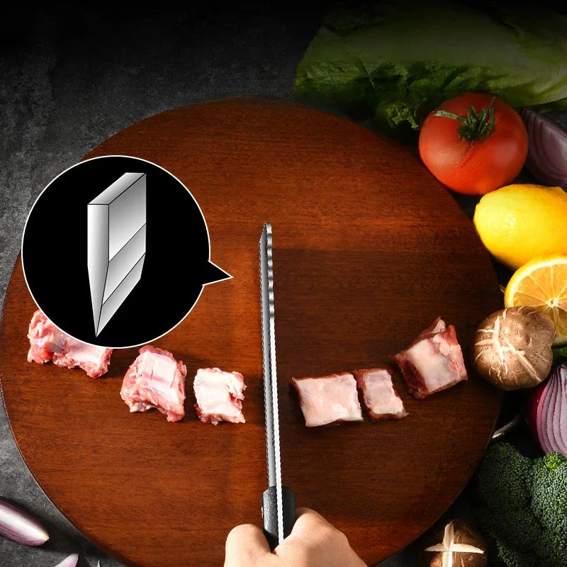 Kitchen Chopping Bone Knife Stainless Steel Sharp Meat Cleaver Household Kitchen Knife Cutting Vegetables and Mincing Meat