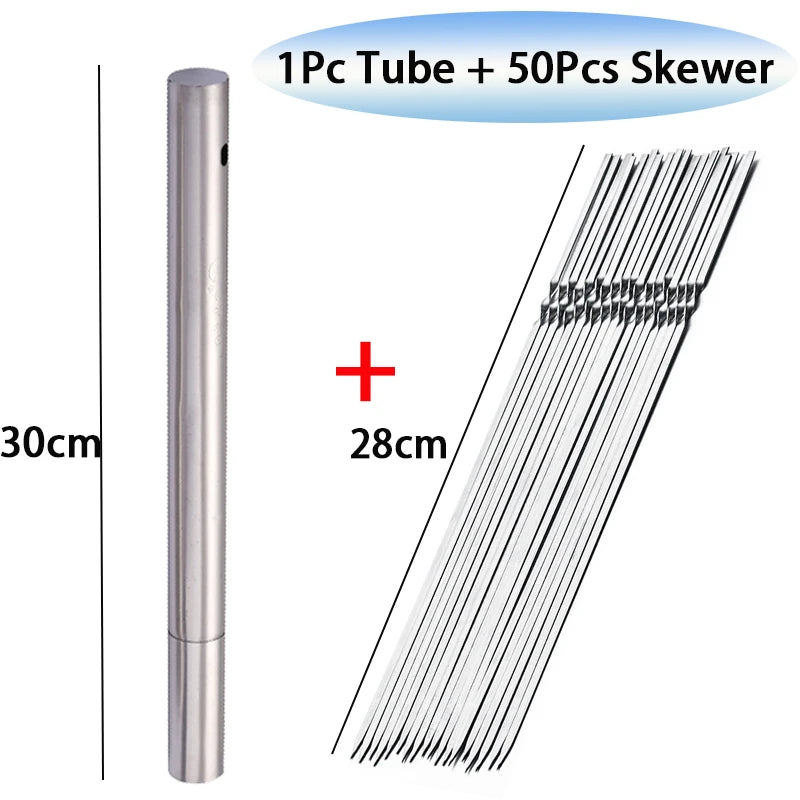 50Pcs Stainless Steel Barbecue Skewer
