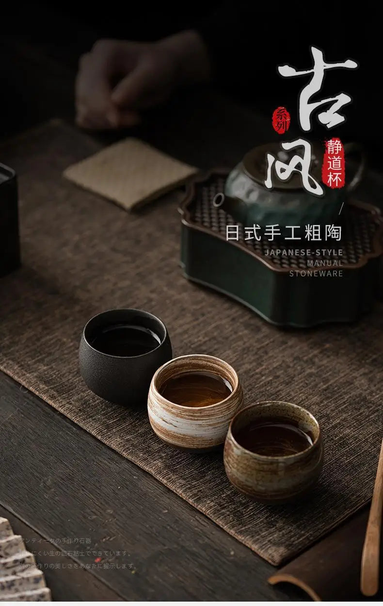 Japanese Handmade Rough Pottery Tea Cup