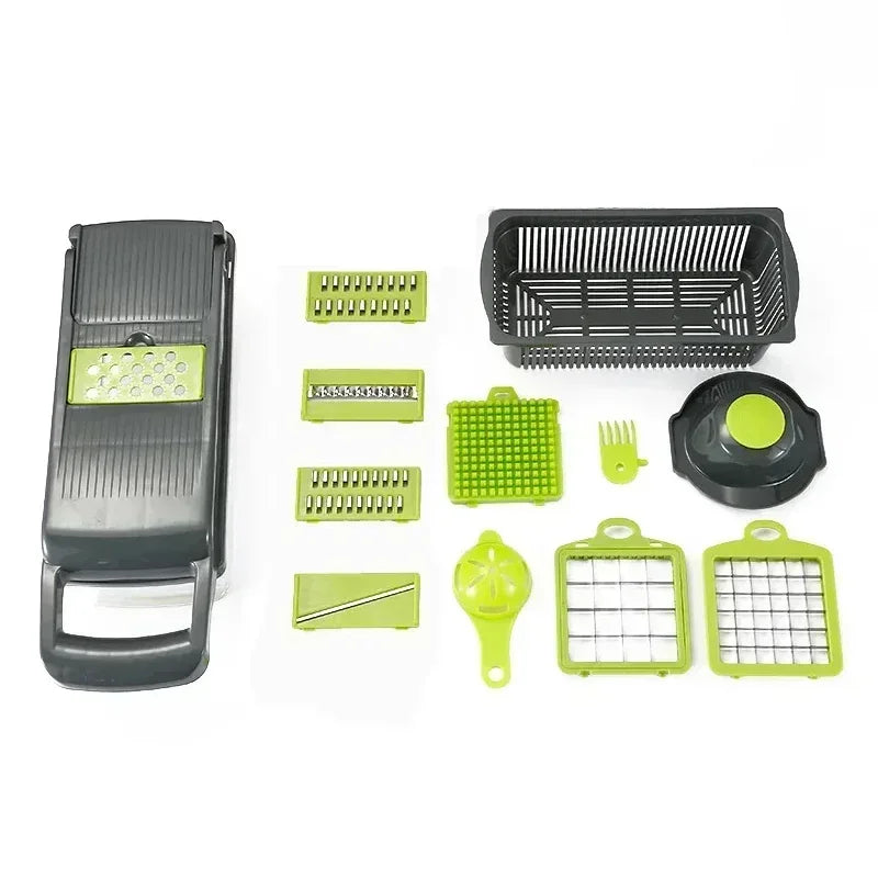 14/16 in 1 Handle Multifunctional Vegetable Chopper Food Grate Food Chopper Vegetable Slicer Dicer Cut Kitchen Items cocina