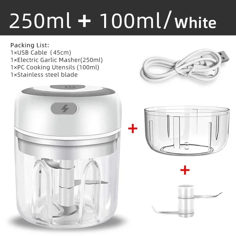 Mini Wireless Electric Garlic Crusher