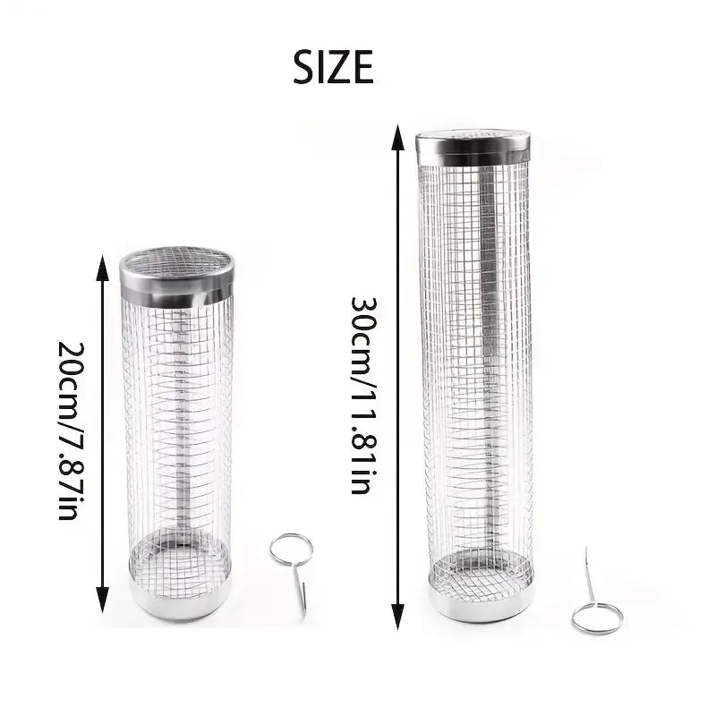 1pc Stainless Steel BBQ Cage Grill