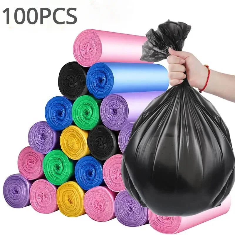100PCS Mixed Color Thicken Disposable Garbage Bags