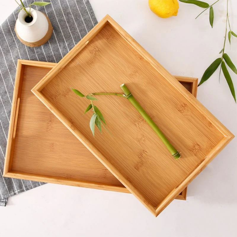 Wide Bamboo Organizer Tray