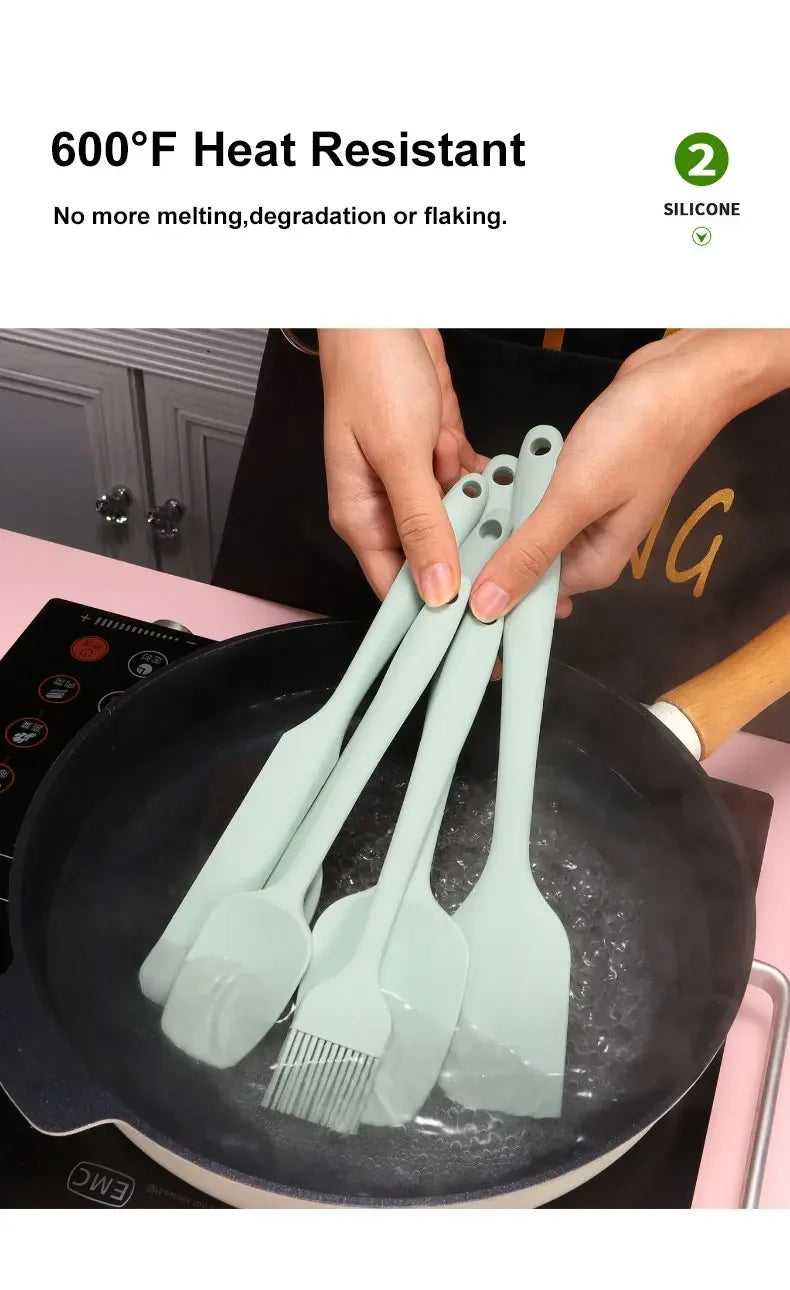 6 Pieces Silicone Spatula Set