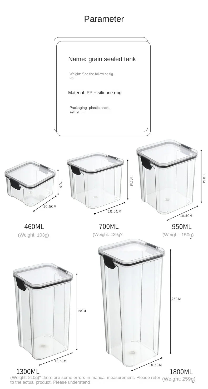 Sealed Kitchen Containers