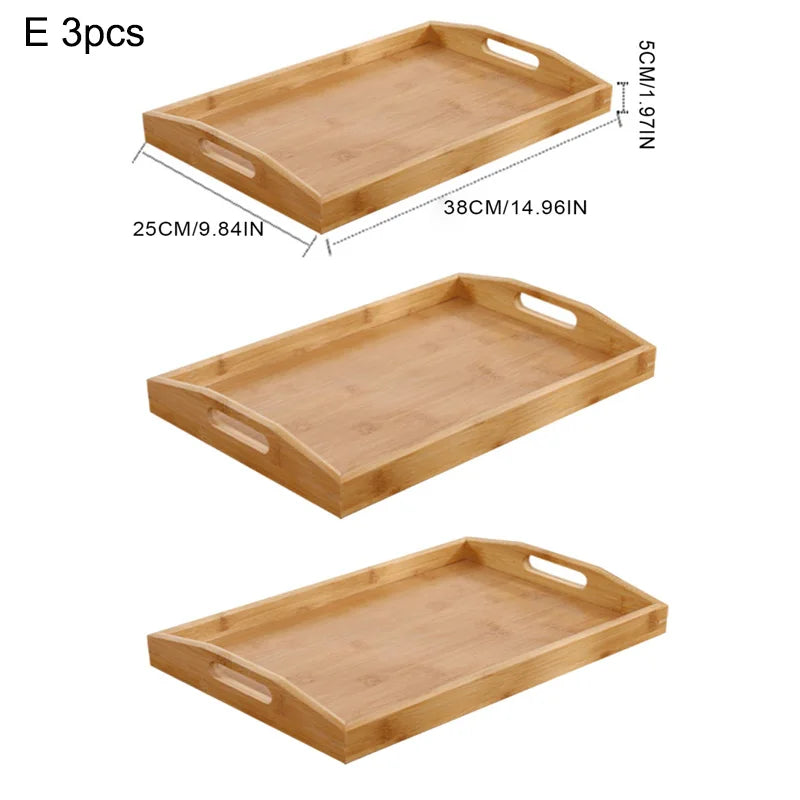 Wide Bamboo Organizer Tray