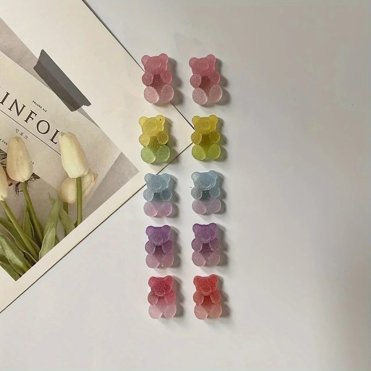10Pcs Bear Refrigerator Magnets