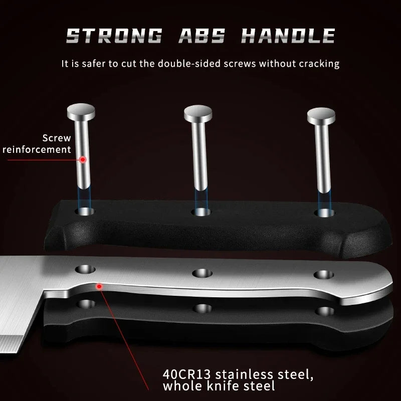 Kitchen Chopping Bone Knife Stainless Steel Sharp Meat Cleaver Household Kitchen Knife Cutting Vegetables and Mincing Meat