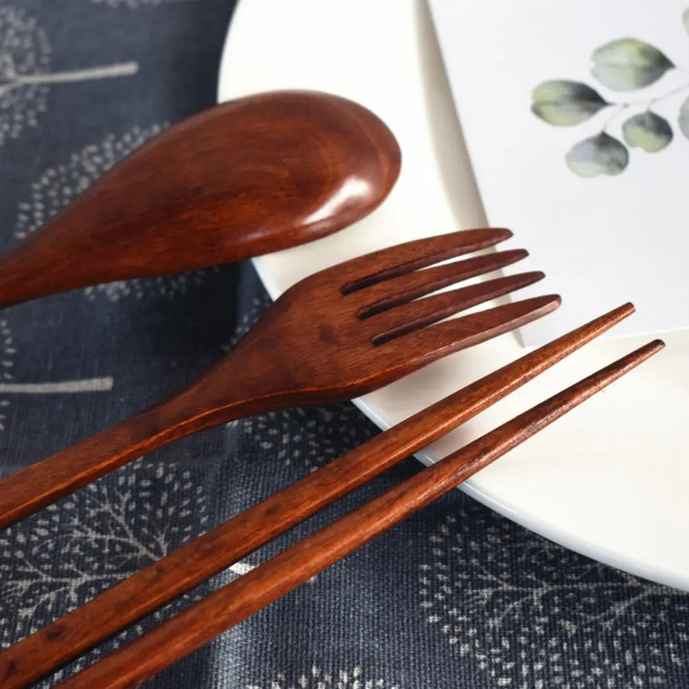 3pcs Creative Wooden Cutlery