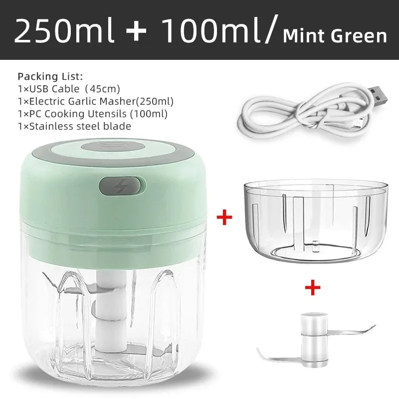 Mini Wireless Electric Garlic Crusher