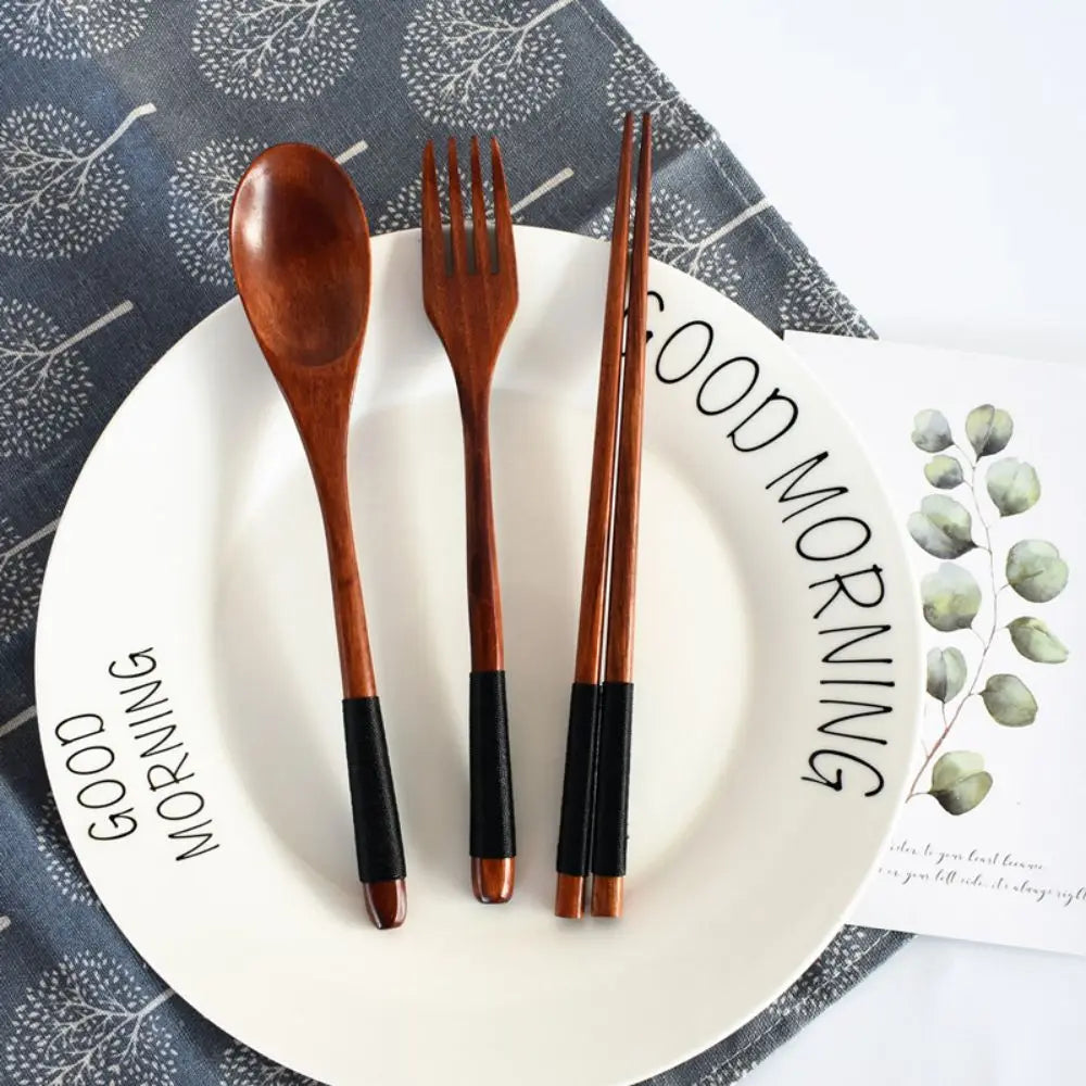 3pcs Creative Wooden Cutlery